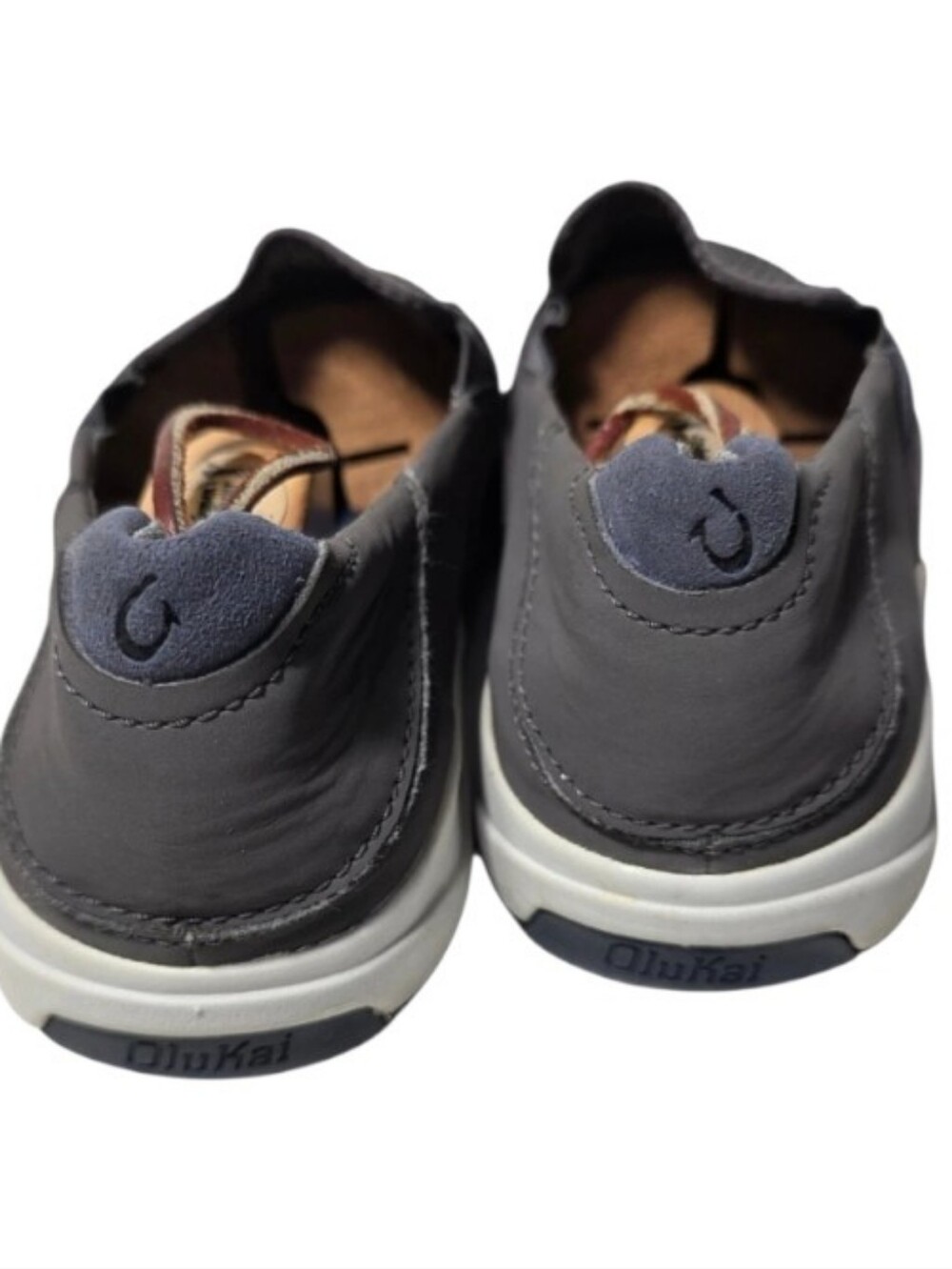 OluKai Men's Slip-On Shoes Size 9 Mesh Gray Comfort Casual Loafers - Picture 4 of 8